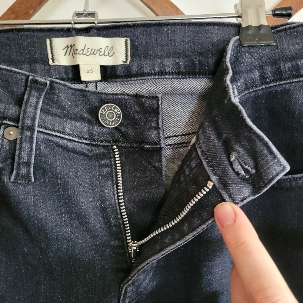 Madewell Skinny Jean Stretchy Dark Wash Blue Denim Small 25 - Picture 8 of 9